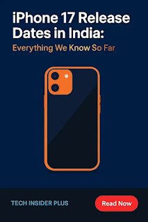 Digital graphic announcing iPhone 17 releases date in India, with Apple-themed visuals and 2025 launch timeline